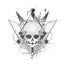 A hacker silhouette surrounded by lines of code tattoo design idea