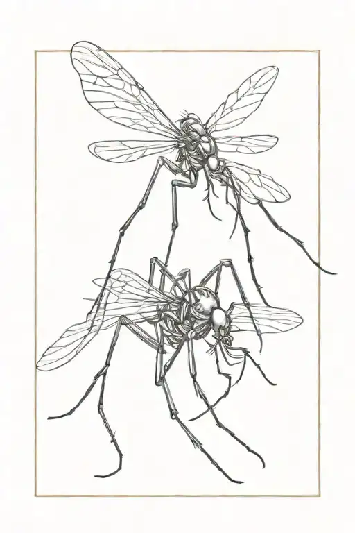 mosquito tattoo design idea