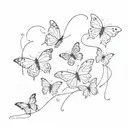 butterflies in the aquarium tattoo design idea