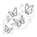 butterflies in the aquarium tattoo design idea