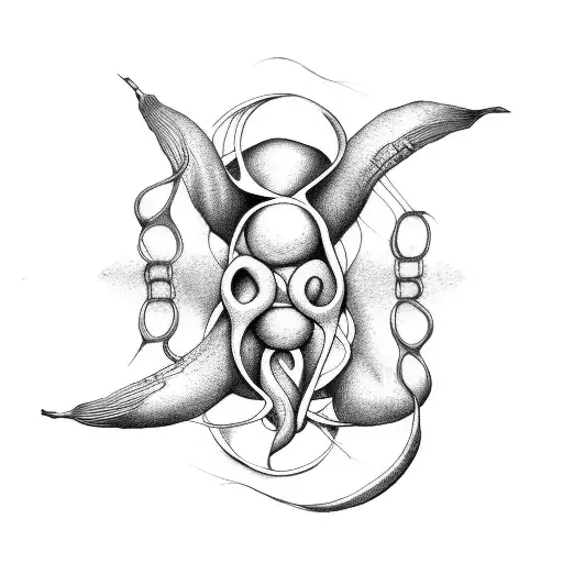 uterus spoon tattoo design idea