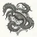 costellation of scorpio surrounded in aries zodiac logo tattoo design idea