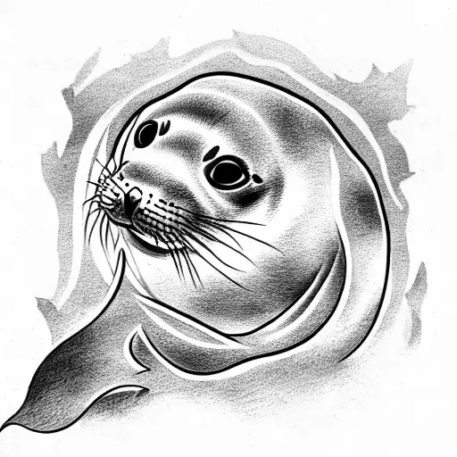 seal tattoo design idea