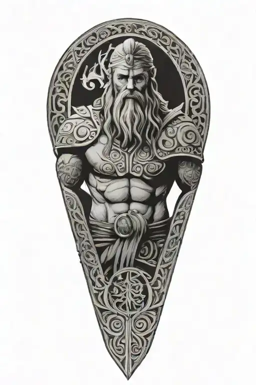tyr Norse god tattoo design idea