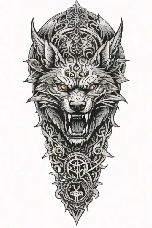 Fenrir tattoo design idea