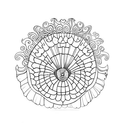 scallop shell tattoo design idea