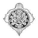 scallop shell tattoo design idea