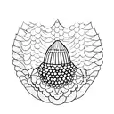 scallop shell tattoo design idea