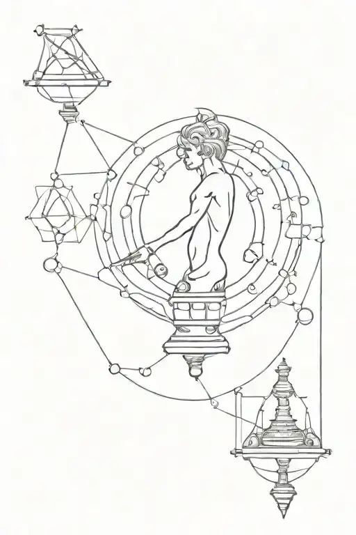 prometheus, chess, space, quantum physics tattoo design idea