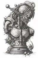 prometheus, chess, space, quantum physics tattoo design idea