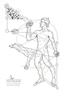 prometheus, chess, space, quantum physics tattoo design idea