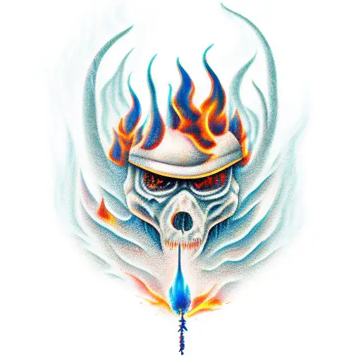 fire hero  tattoo design idea