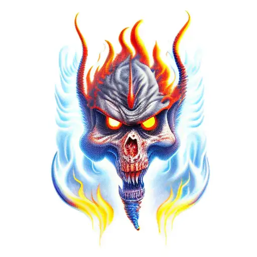 fire hero  tattoo design idea