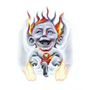 fire hero  tattoo design idea