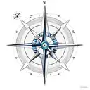 Compass time  tattoo design idea