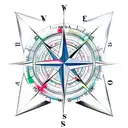 Compass time  tattoo design idea