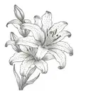 lily flower tattoo design idea