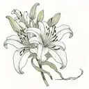 lily flower tattoo design idea