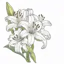 lily flower tattoo design idea