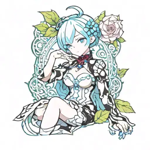rem re:zero tattoo design idea