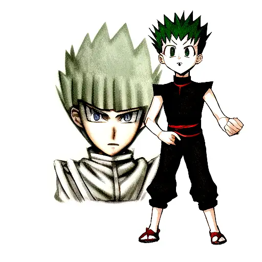 hunter x hunter killua and gon  tattoo design idea