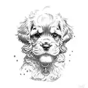 Cocker Spaniel Brit Dog tattoo design idea