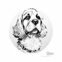 Cocker Spaniel Brit Dog tattoo design idea