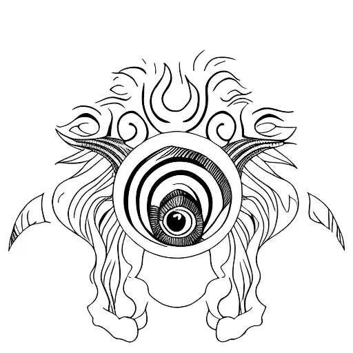 zebra eyes ears and hair only tattoo design idea