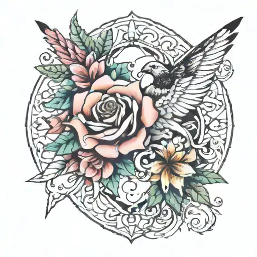 love mirage tattoo design idea