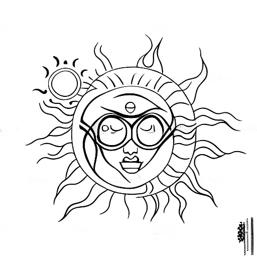 sun and air elements minimal tattoo design tattoo design idea