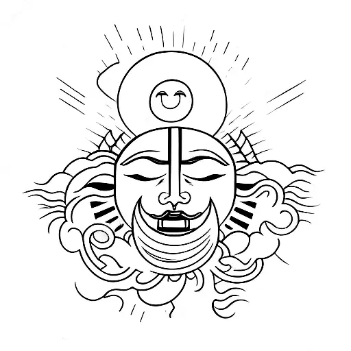 sun and air elements minimal tattoo design tattoo design idea
