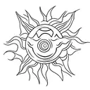 sun and air elements minimal tattoo design tattoo design idea