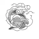 sun and air elements minimal tattoo design tattoo design idea