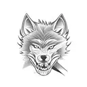scary wolf biting karate black belt for upper arm tattoo tattoo design idea