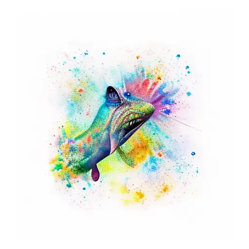 colorful,watercolor,abstractions tattoo design idea