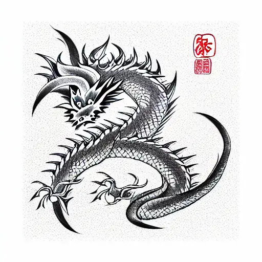 Buy Cherry Blossom Dragon Vinyl Sticker Japanese Dragon Tattoo Online in  India  Etsy