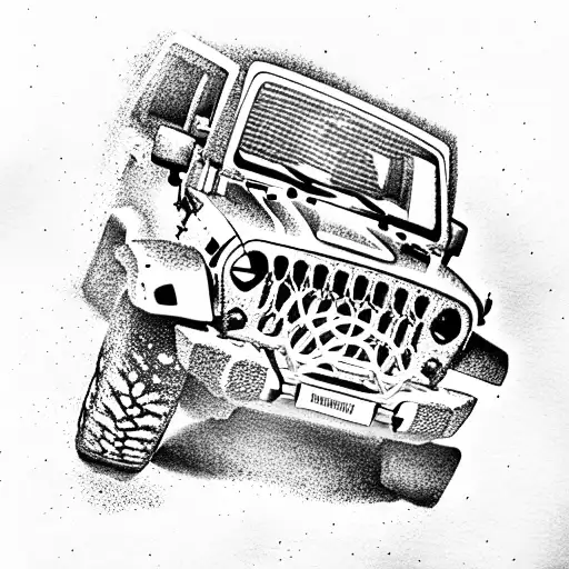 Jeep Wrangler tattoo design idea