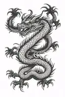 Vietnamese dragon tattoo design idea