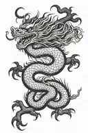 Vietnamese dragon tattoo design idea