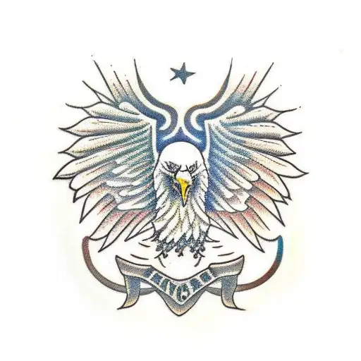 Premium Vector | Eagle tattoo flash