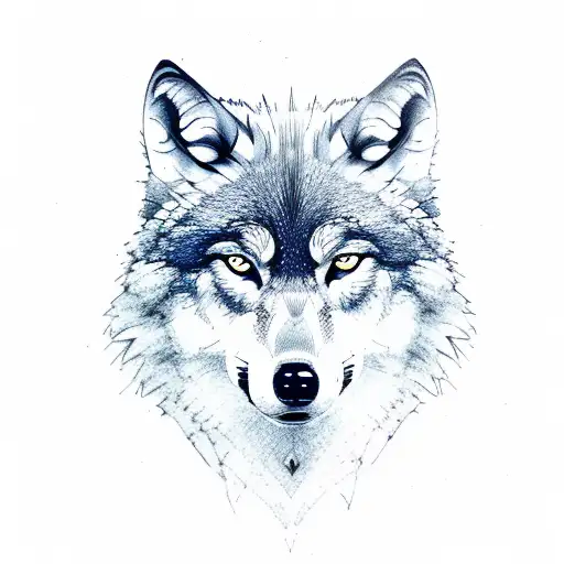 wolf mechanic tattoo design idea
