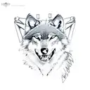 wolf mechanic tattoo design idea