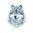 wolf mechanic tattoo design idea