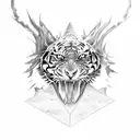 sword, dragon,tiger, falcons,tree,alien, sci-fi  tattoo design idea