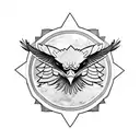 Eagle holding a joint tattoo design idea