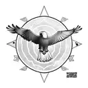 Eagle holding a joint tattoo design idea