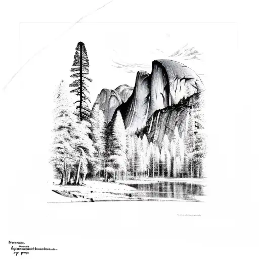 Yosemite National Park tattoo design idea