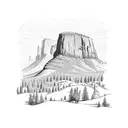 Yosemite National Park & Monument Valley tattoo design idea