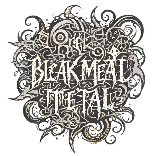 black metal font Chaotic  tattoo design idea