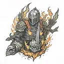 dark souls 3 bonfire   tattoo design idea